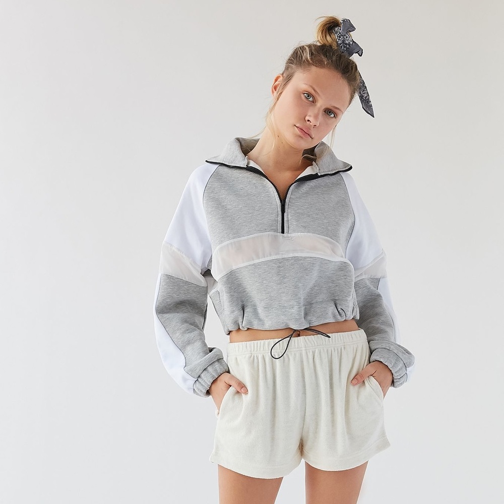 Out From Under Bowie Half-Zip Cropped Sweatshirt